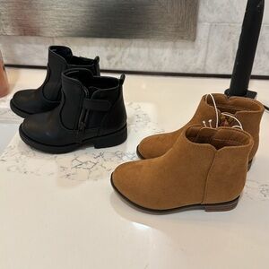 Toddler boots 2 pairs cat and jack and wonder nation